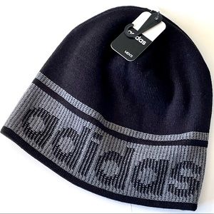 Adidas Men’s Beanie Winter Hat Midway II 0142211 Acrylic Black & Gray OSFA New